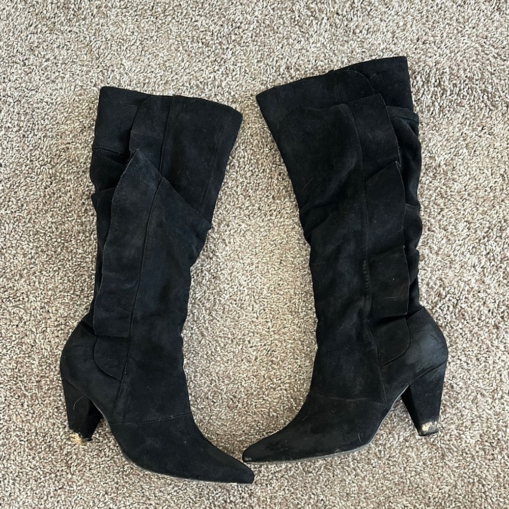 Slouchy Black Women's Boots